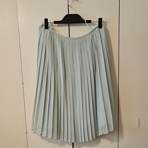J. Crew Soft Blue A-Line Pleated Skirt